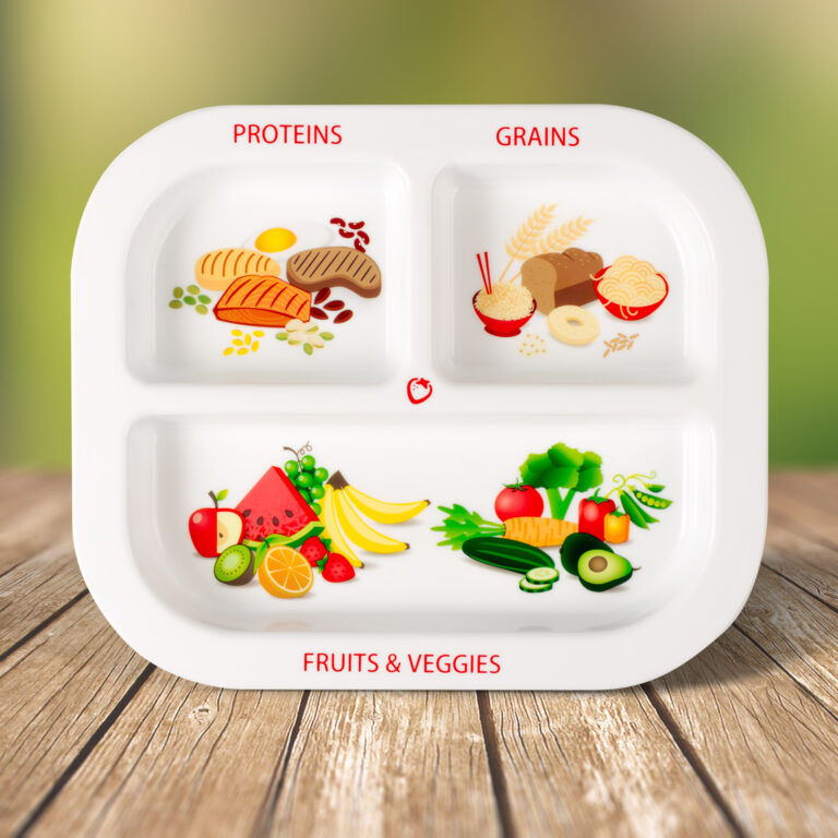 Diabetes Portion Plate With Divided Sections For Healthy Eating And 